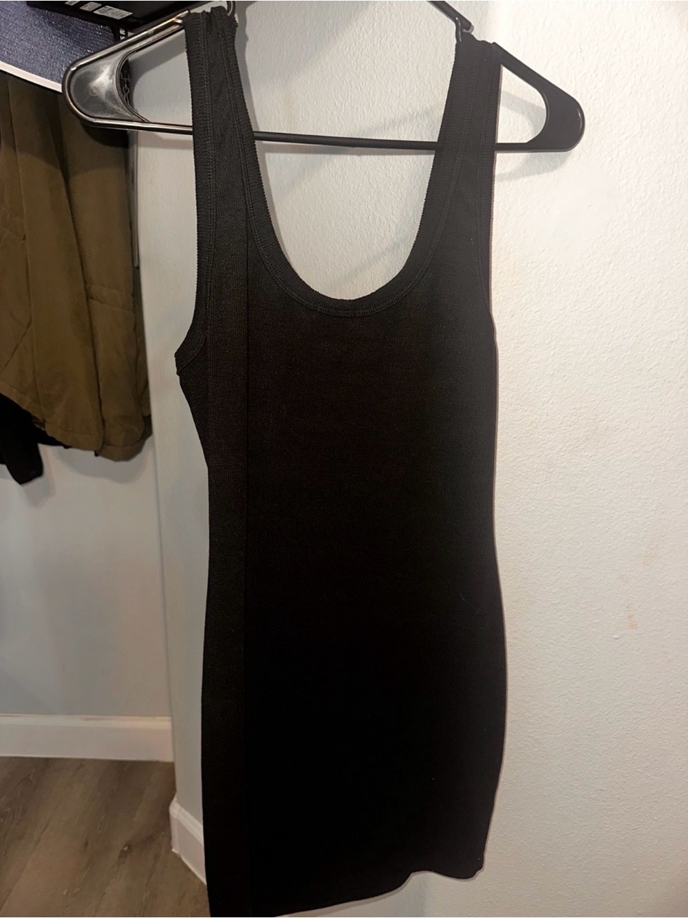 Classic Black Cotton Tank Dress - Women's